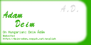 adam deim business card